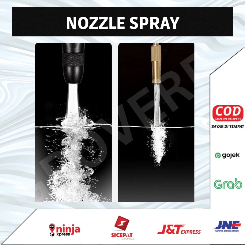 Nozzle Nozle Nozzel Nozel Nosel Sprayer Spray Kabut Magic Spray Water Jet Kepala Sambungan Selang Semprotan Air Kuningan Lurus Tekanan Tinggi Cuci Steam Motor Mobil Tanaman Taman