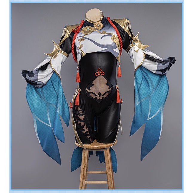 PRE-SALE UWOWO Shenhe Cosplay Costume Game Genshin Impact Cosplay Liyue Cryo Shen He Halloween Christmas Costume Outfits