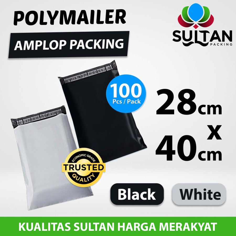 

Polymailer PACK MURAH 28x40cm Amplop Plastik Packing Olshop Ekonomis