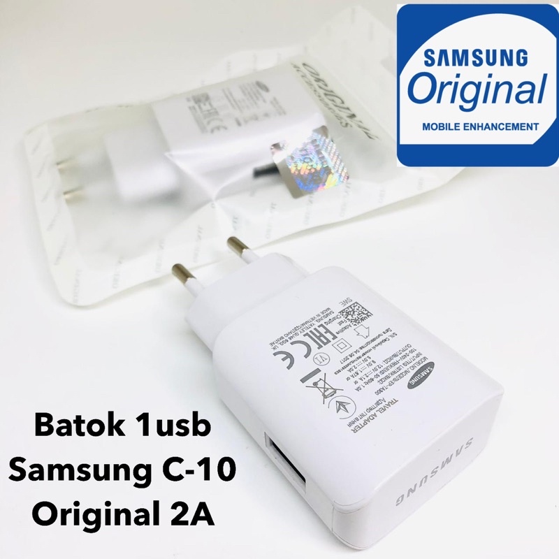 BATOK SAM  1USB C10 ORIGINAL SAM 2A FOR ANDROID SMARTPHONE BY SMOLL
