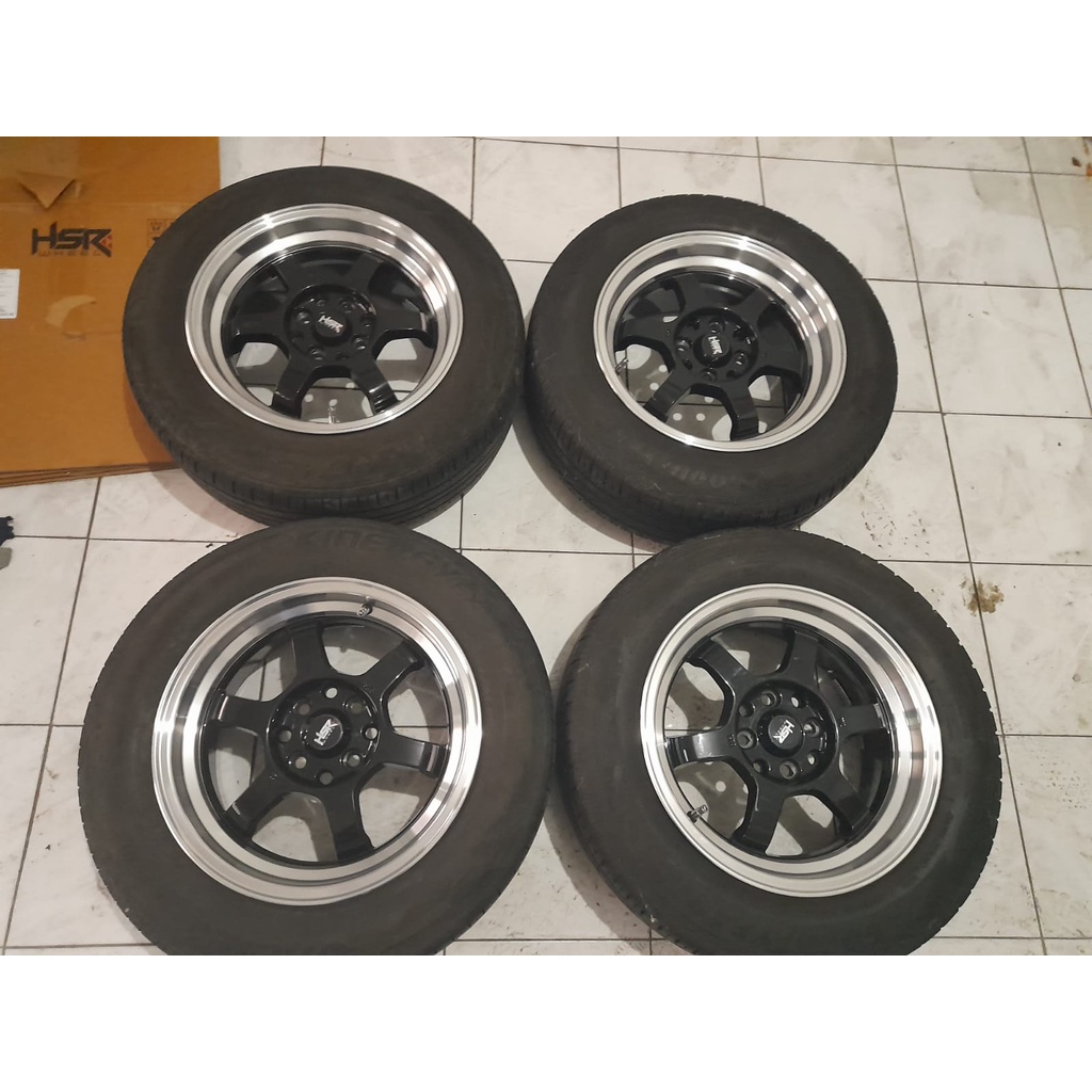Velg Mobil Bekas Ring 15 Lubang 4 TOKYO RIFU HSR R15 Lebar 7 ET40 BAN 195 65 R15