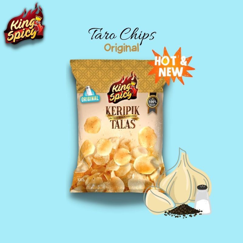 King Spicy - Keripik Talas Kualitas Premium Tanpa Bahan Pengawet 100 g