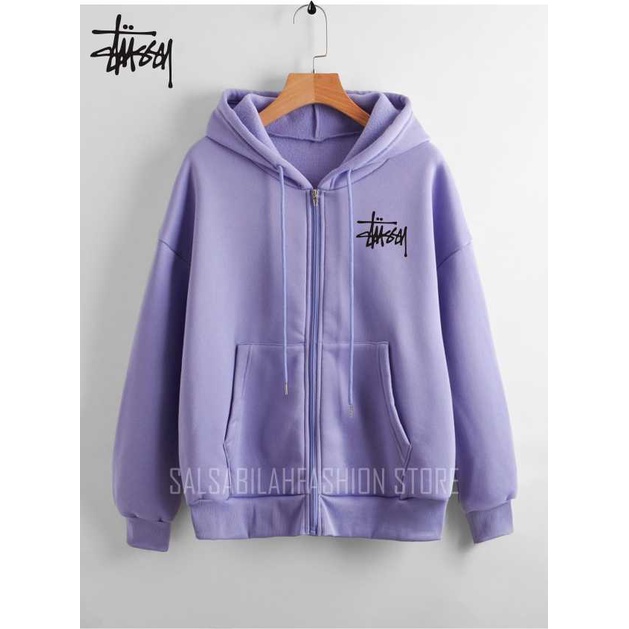 SWEATER HOODIE - Jaket Distro Zipper - Jaket Sweater Hoodie Resleting Pria STUSY