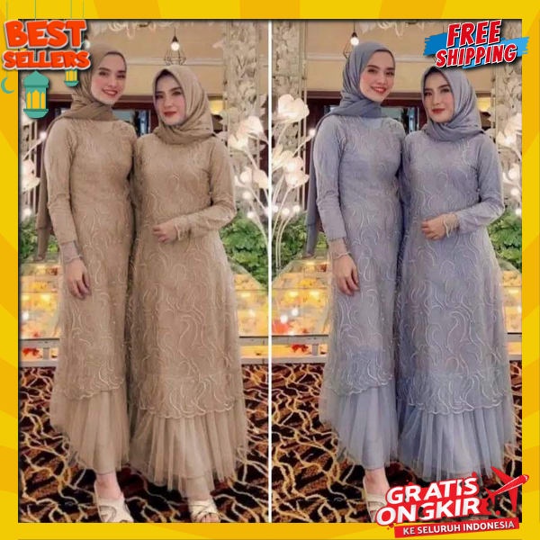 Games Wanita Kekinian Gamis Pesta Kondangan Bj Ghmes Kekinian Import Bj Long Dress Terbaru Dres Kore