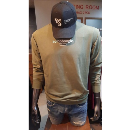 sweater hijau army hoodie bombboogie