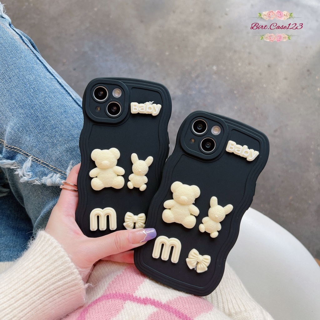 Y026 SOFTCASE 3D KARAKTER RABBIT MODEL GELOMBANG WAVE FOR IPHONE 7 8 7+ 8+ X XS XR XS MAX 11 12 13 14 PRO MAX BC7020