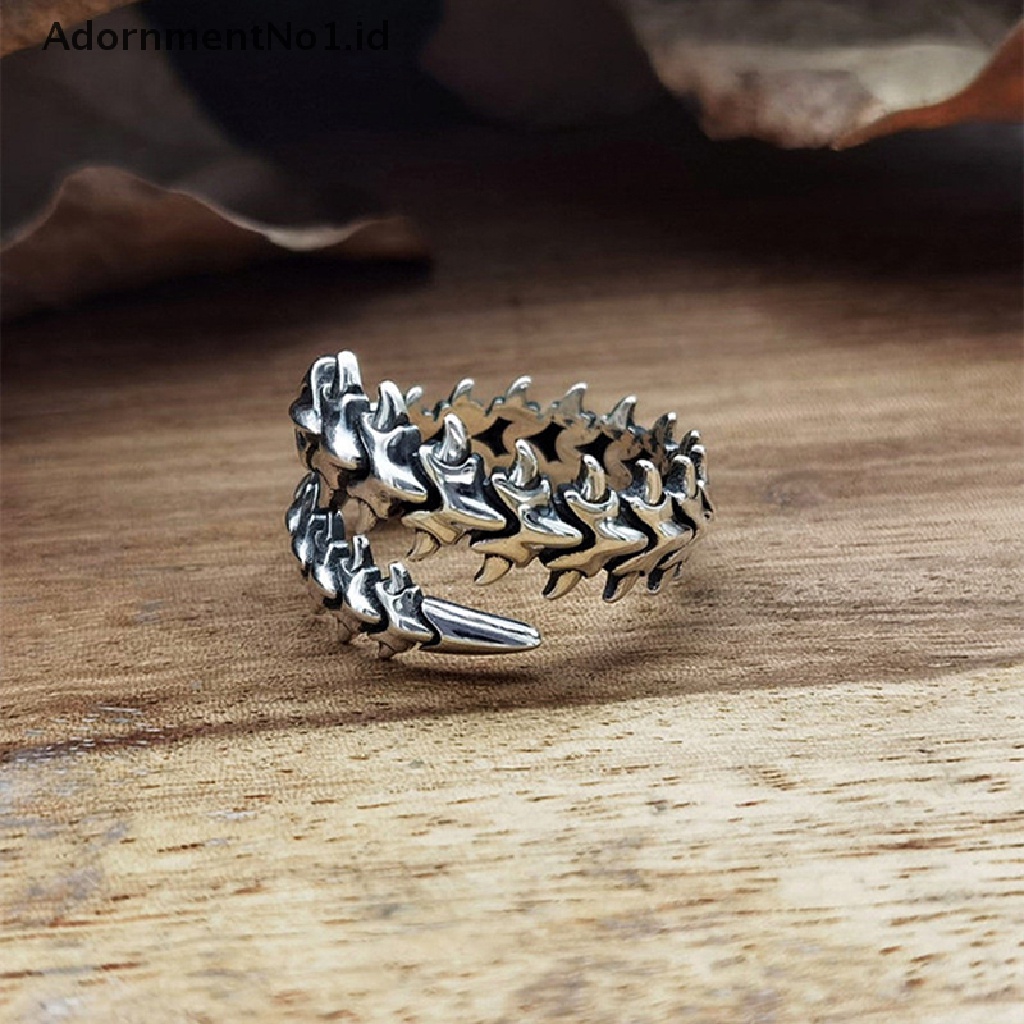 [AdornmentNo1] Retro Cincin Pembukaan Yang Dapat Disesuaikan Unisex Punk Gothic Lipan Rings Perhiasan Hadiah Prop Aksesoris [ID]