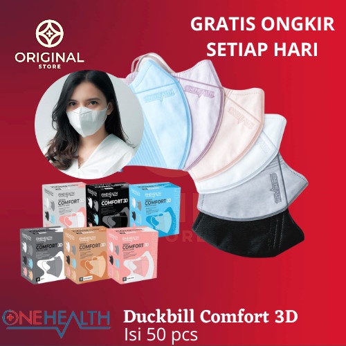 Masker Comfort Duckbill Onehealth isi 50 pcs