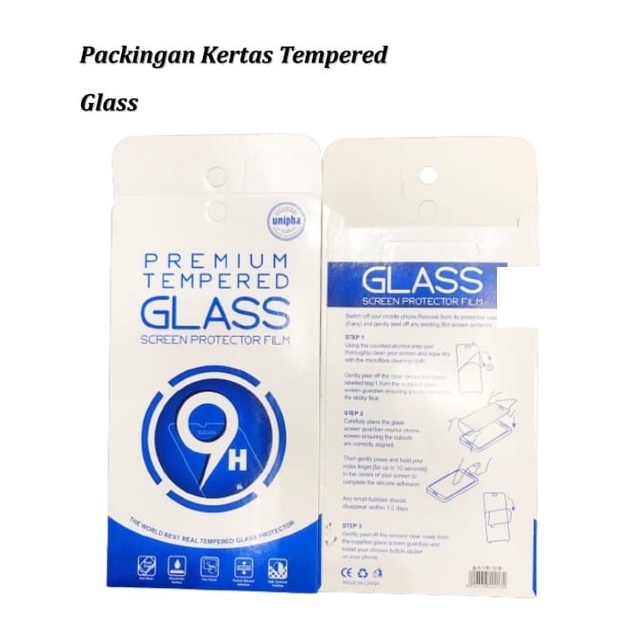 Packingan Tempered Glass Kertas Packingan Anti Gores Packingan Screen Guard