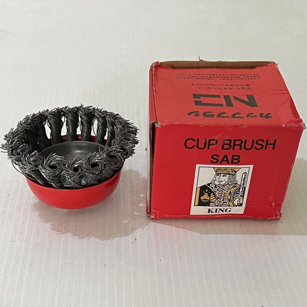 Sikat Mangkok Kepang Kawat Baja Tebal Cup Brush Sab KING 3 Inch
