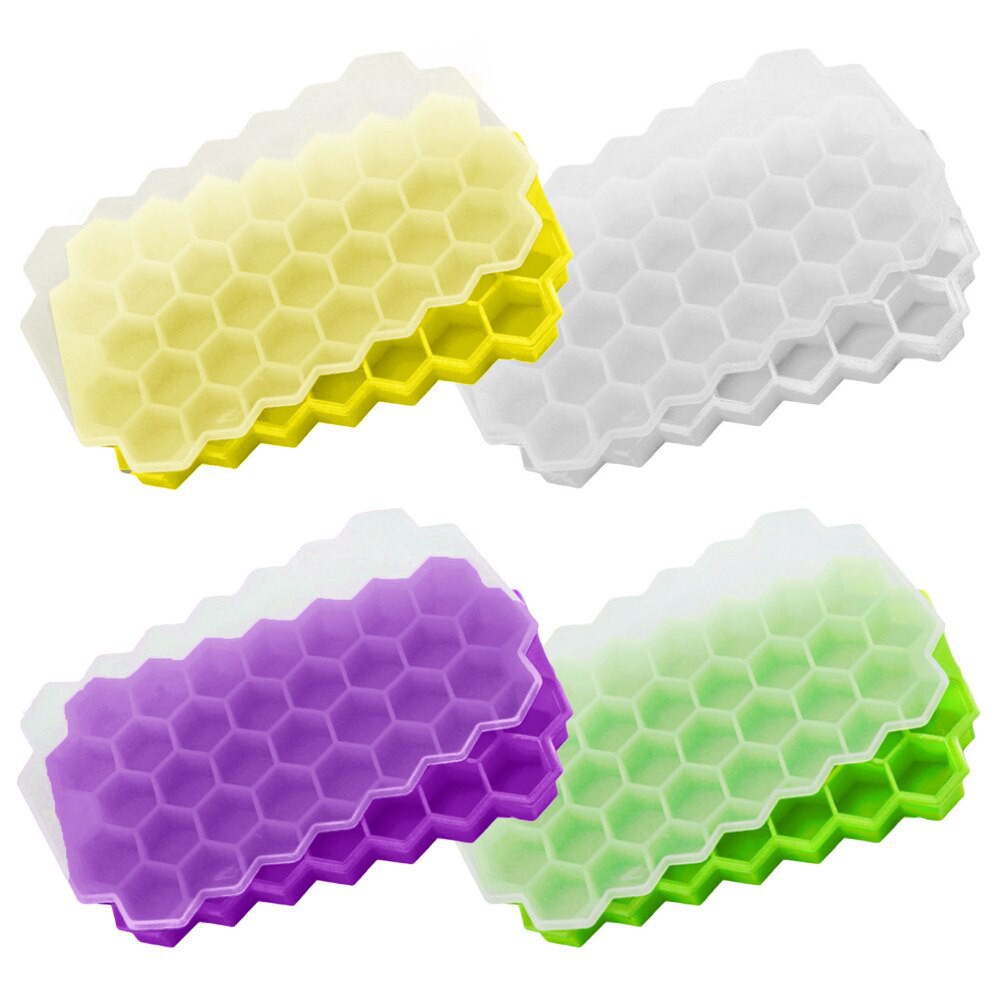 Tempat Cetakan Es Batu Silicone Honey Plus +Tutup RMC 014 - Warna Random