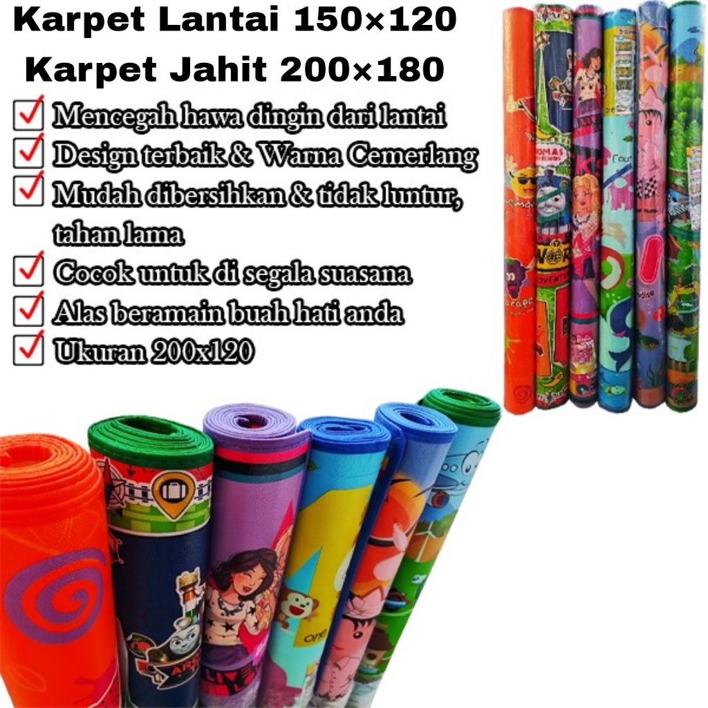 KARPET MURAH SPON MOTIF KARAKTER (120x150CM)/TIKAR (180x200)TIKAR MURAH ALAS MATRAS KARTUN MOTIF LUCU