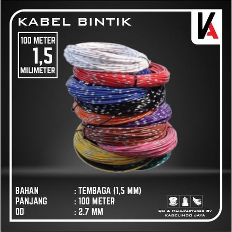 Kabel Bintik AVS 1.5MM x 100M Kabel Otomotif Body Mobil Motor Serabut Tembaga (Bobin)