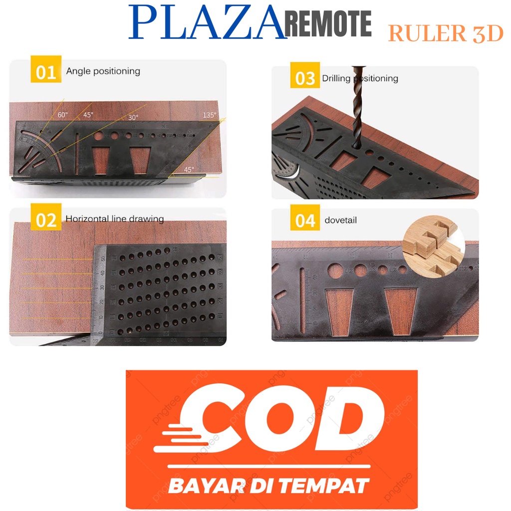 PENGGARIS PENANDA 3 DIMENSI - RULLER 3D MULTIFUNGSI
