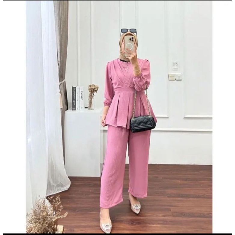 SONYA SET/SETELAN CRINKLE AIRFLO/SETELAN WANITA KEKINIAN