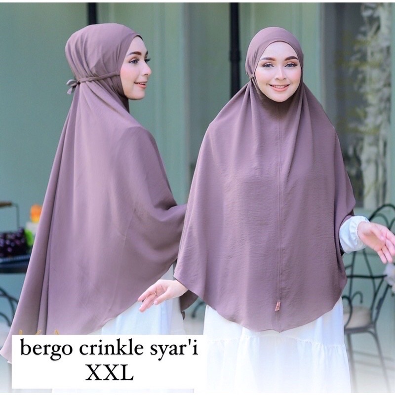 BERGO MARYAM XXL CRINKLE AIRFLOW KERUDUNG MARYAM HIJAB INSTANS HIJAB SYAR'I