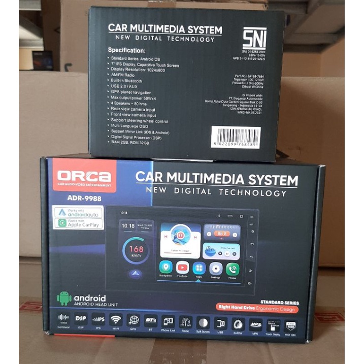 Head Unit Android 7 inch ORCA ADR 9988 Soket MITSUBISHI