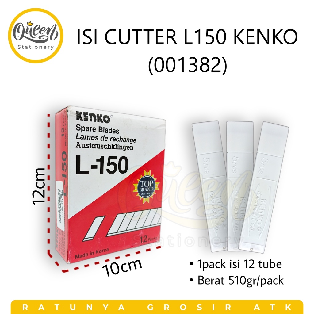 

1 TUBE ISI CUTTER L150 KENKO REFILL PISAU CUTER BESAR (001382)