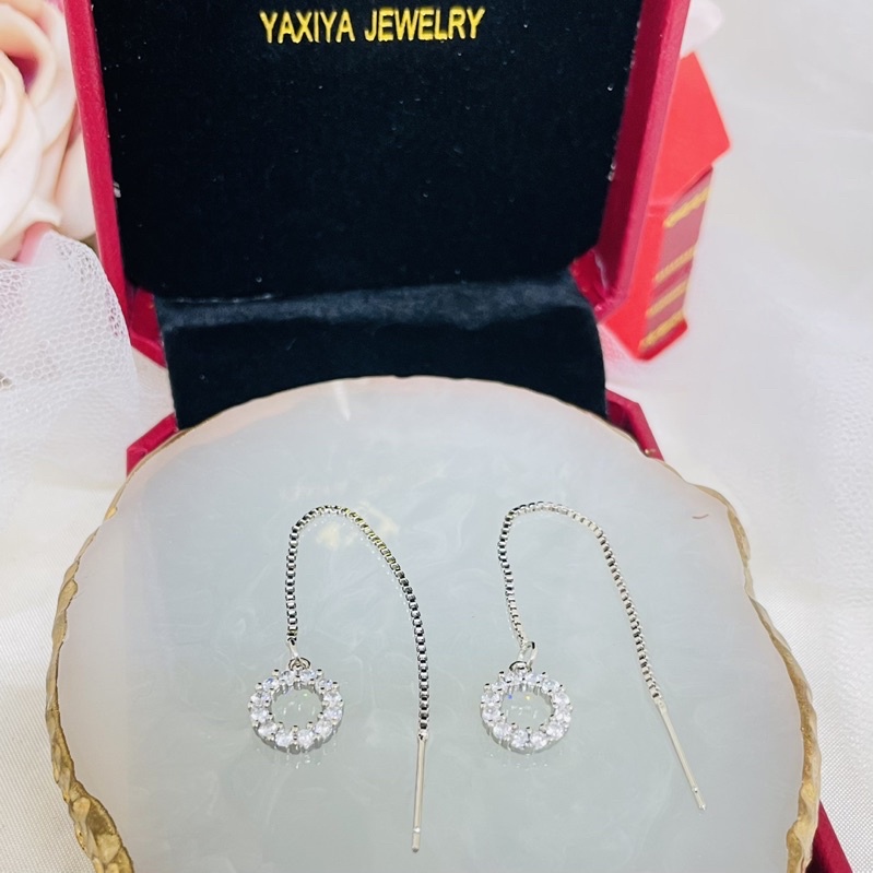 Anting serut permata silver yaxiya