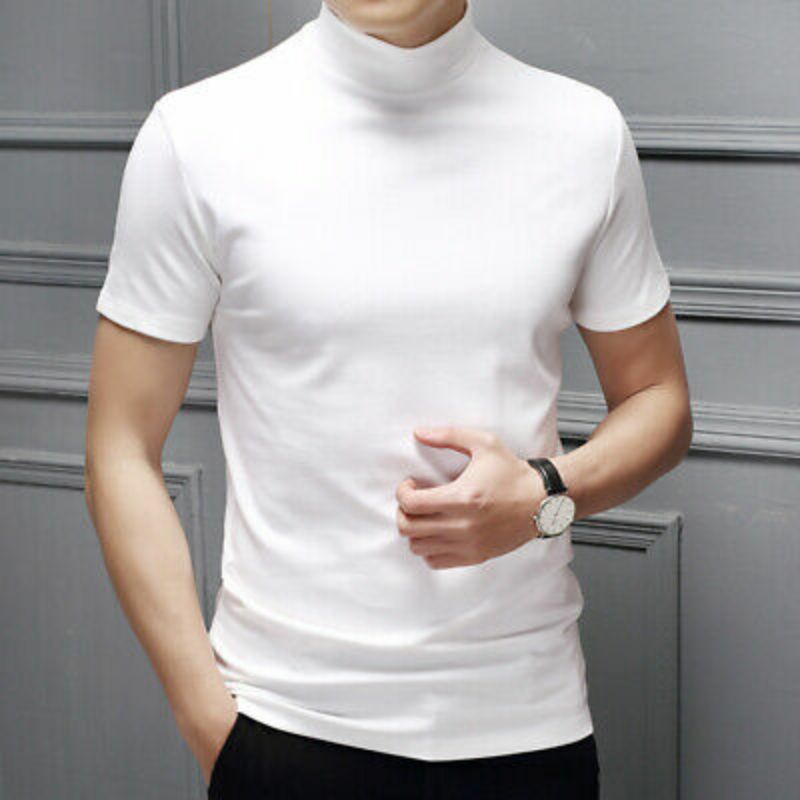 [NEVARA] KAOS TURTLENECK LENGAN PENDEK BLACK