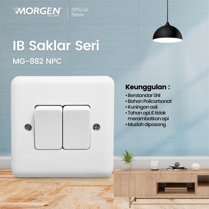GROSIR Morgen Saklar Seri Double Ganda Inbow B Series MG882 NPC IB HARGA DISTRIBUTOR