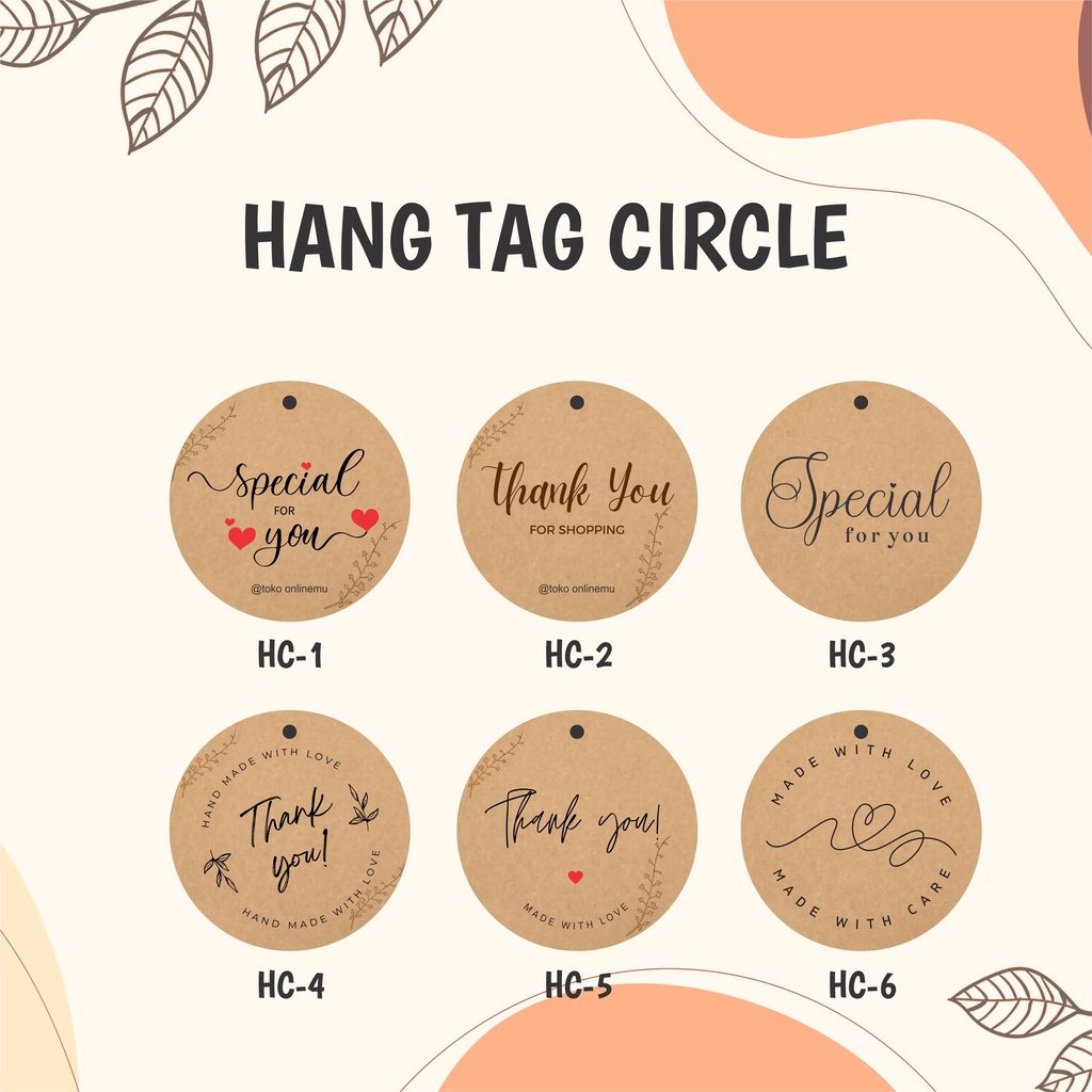 

HANGTAG Circle BULAT // HANG TAG SPECIAL FOR YOU, hang tag thank you