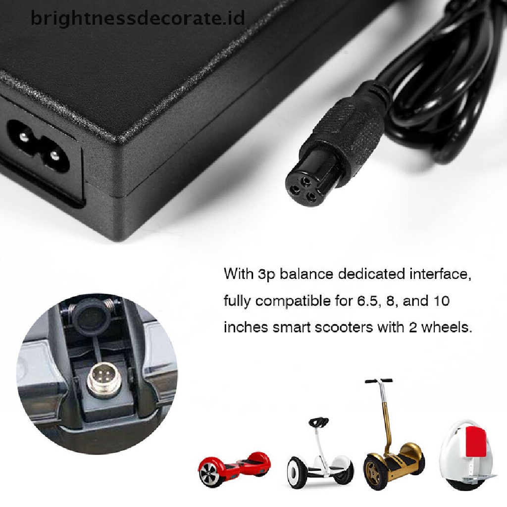 [Birth] Adaptor Charger 42V 2A Untuk Hoverboard Skuter Self Balancing Pintar Elektrik [ID]