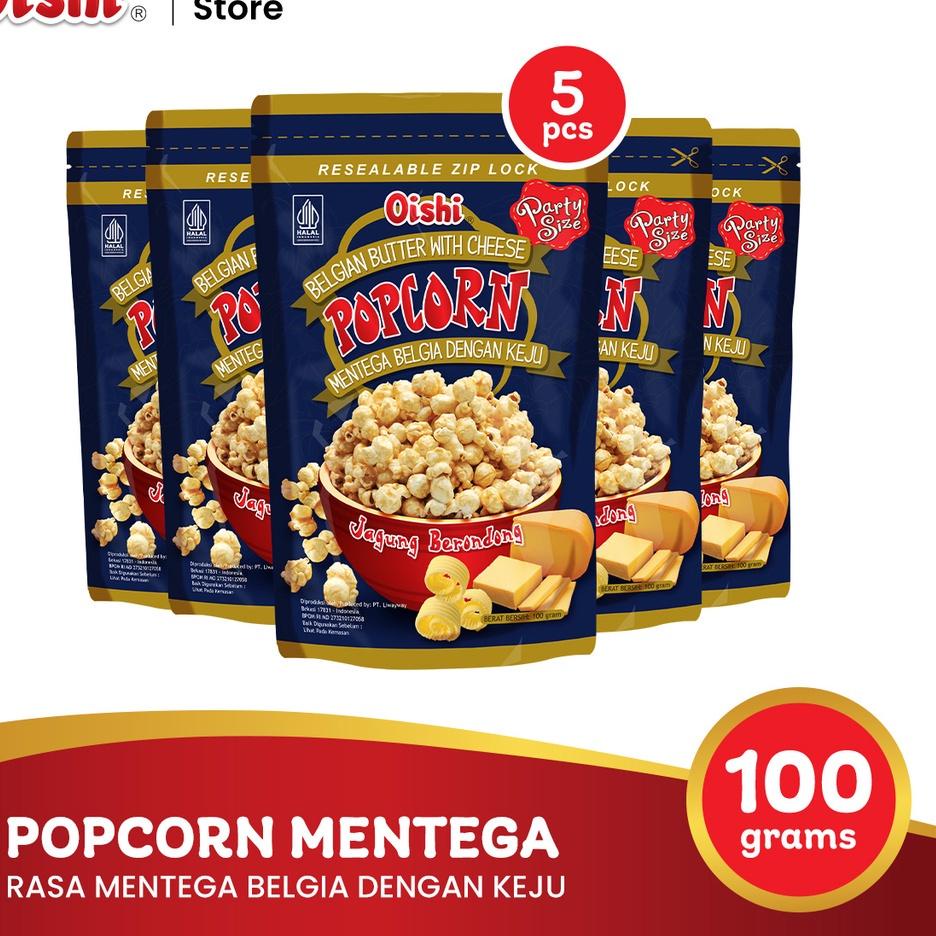 

DFE♕ Oishi Popcorn Mentega Belgia dengan Keju - Multipack 5pcs Paling Baru