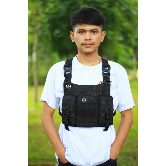 Tas dada tactical chestbag black eternal premium