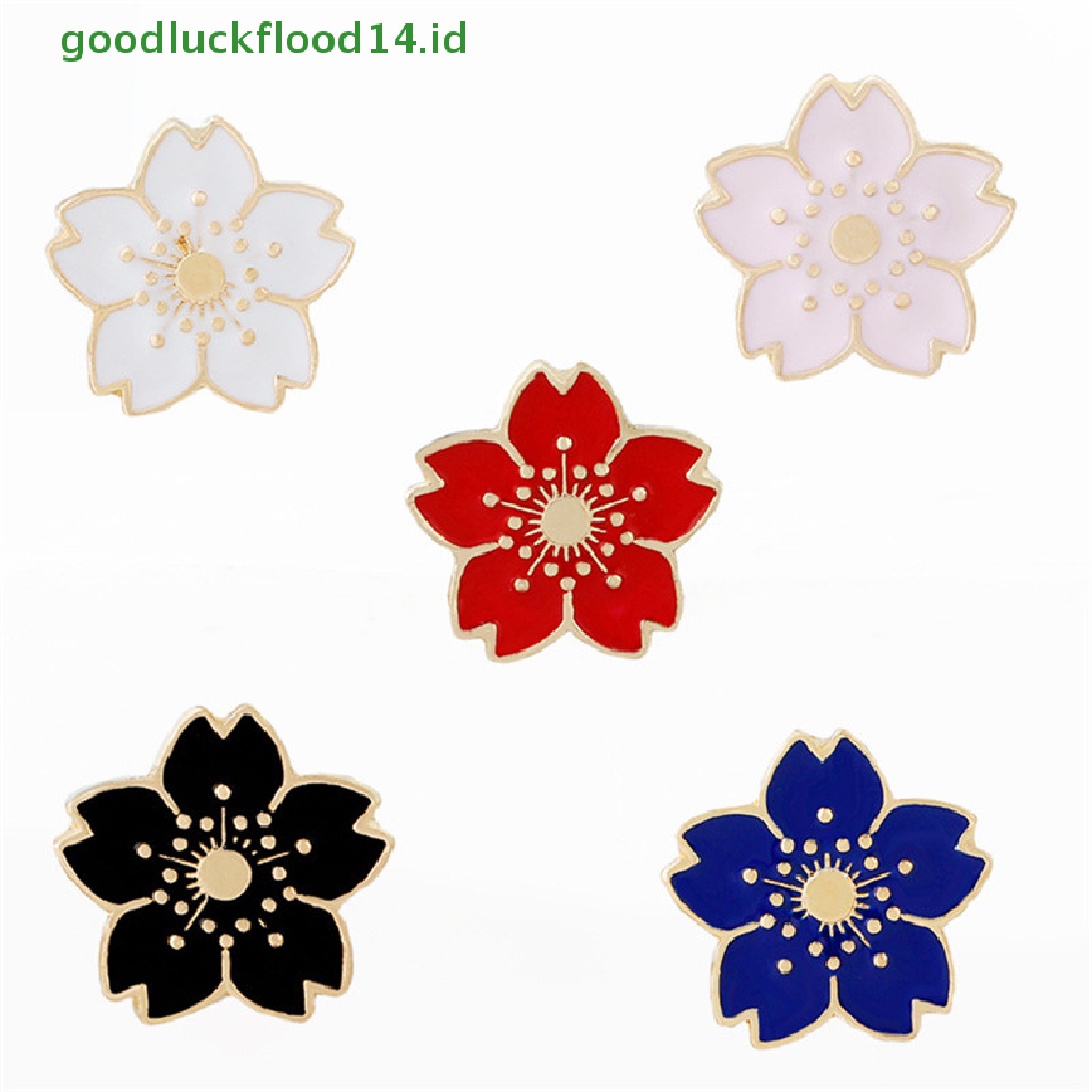 [GOOGFOUR] 5 Pcs Enamel Bunga Bros Pin Baju Kerah Pin Korsase Lencana Wanita Perhiasan Hadiah [TOP]