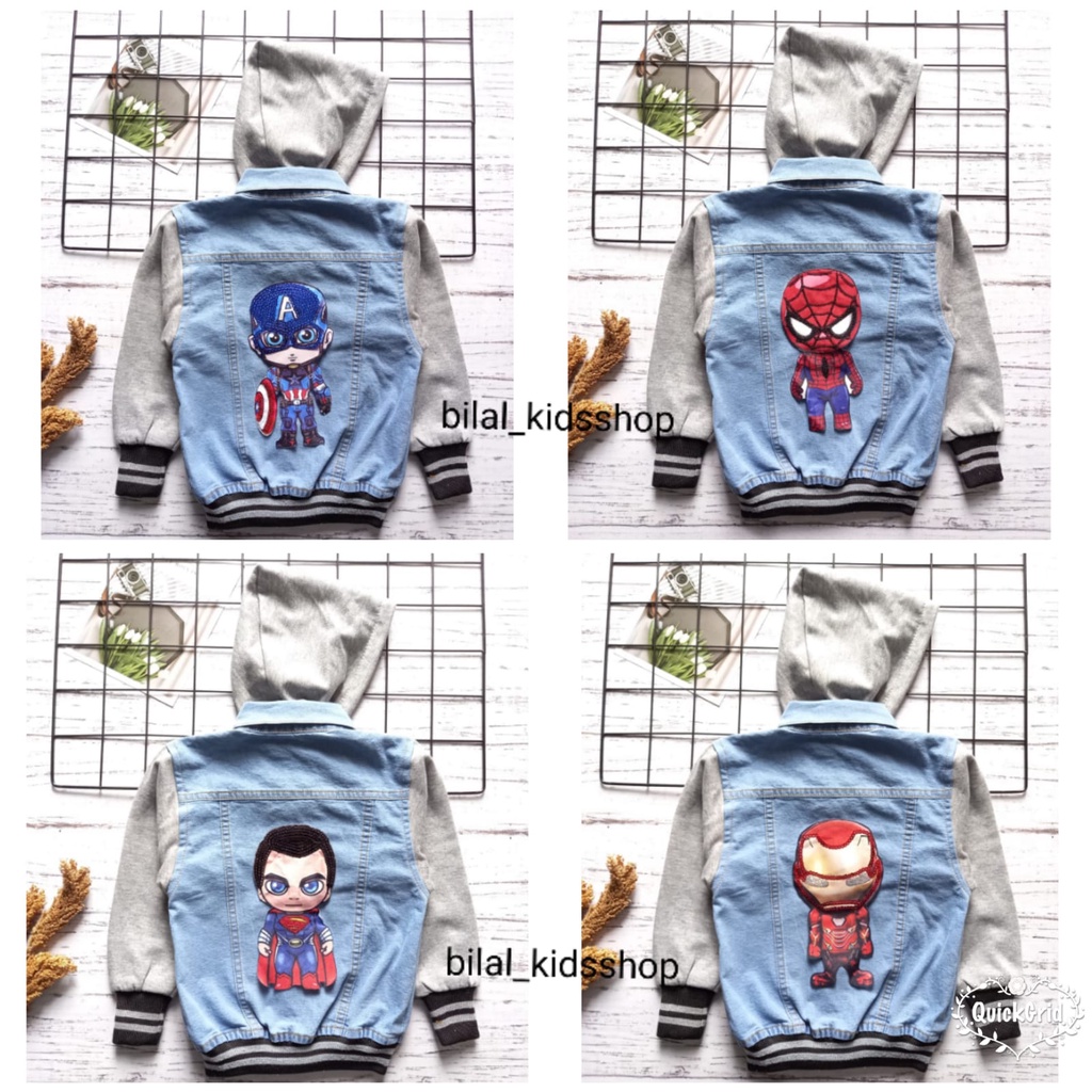 JAKET HOODIE LED (NYALA) SUPERHERO