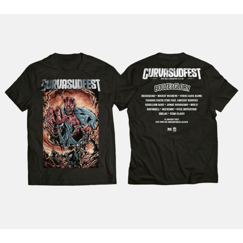 Kaos Curvasudfest line up 2023 - Booze&Glory Deadsquad Teenage Death Star Vincent rebellion rose