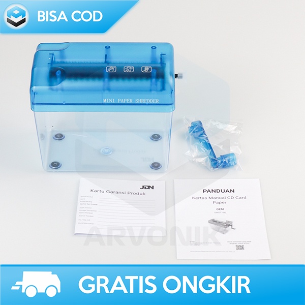 ALAT PENGHANCUR KERTAS KARTU CD MANUAL PAPER HAND SHREDDER MINI 4.5L