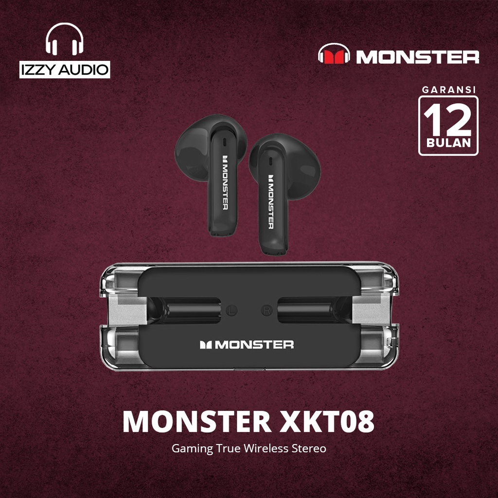 Monster XKT08 Wireless Bluetooth Earphone TWS Headset Earbuds