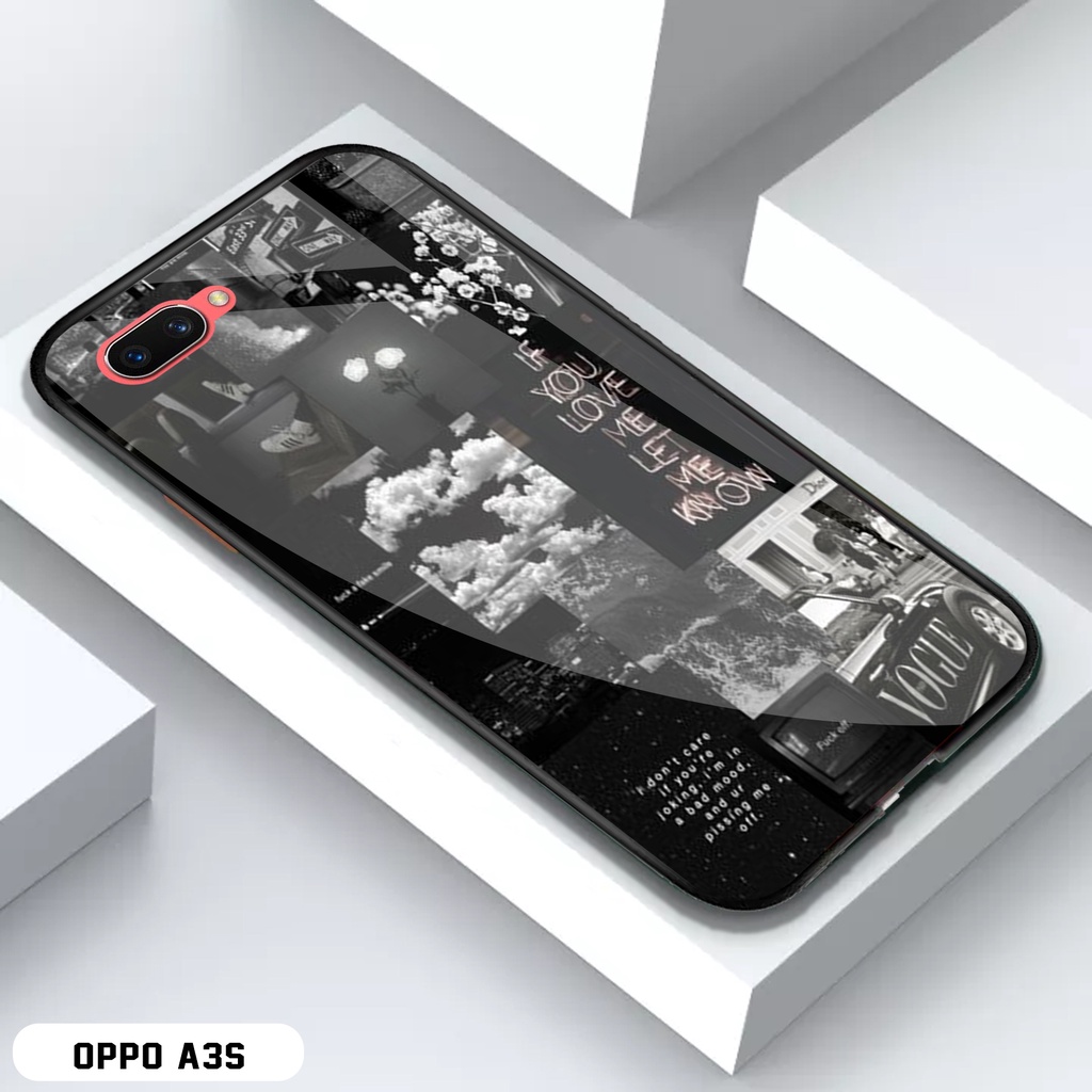 [COD]Case Oppo A3s A5 C1 Casing Hp Motif Aesthetic Black Gambar Custom Desain Kekinian Aesthetic Ker