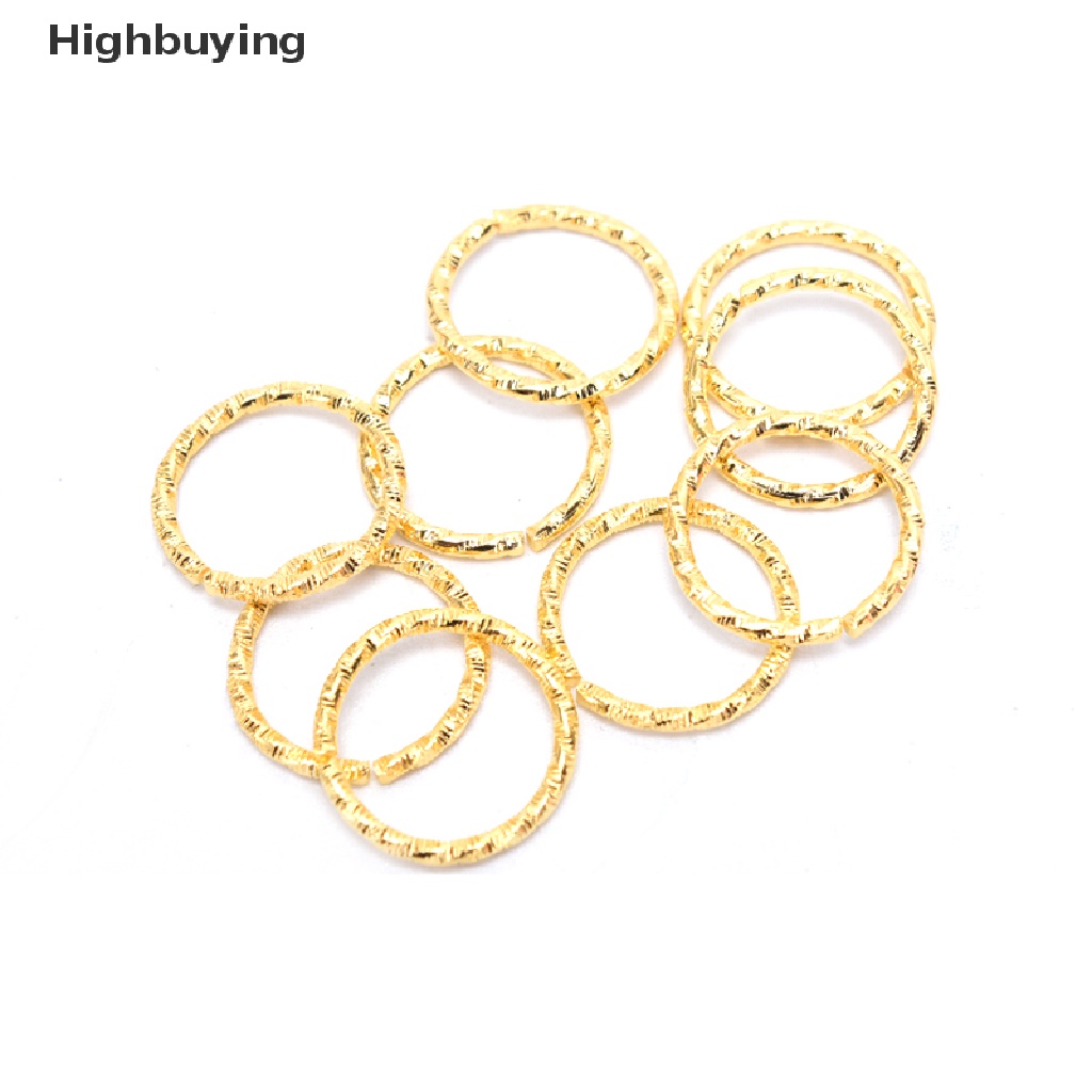 Hbid 50-100Pcs/Lot Konektor Cincin Jump Emboss Bulat DIY Membuat Perhiasan Craft Glory