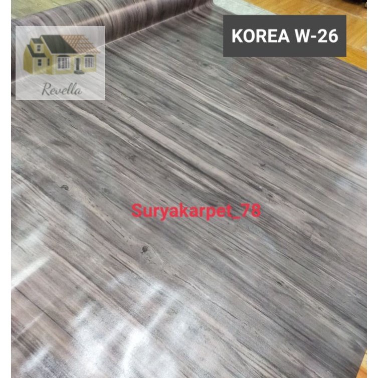 Revella KARPET LANTAI VINYL PLASTIK TEBAL IMPORT KOREA  LEBAR 2meter Tebal 0.5mm (1ROLL 1JUTA)