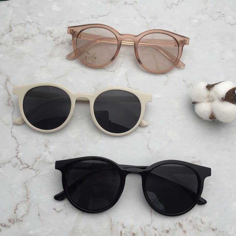ZAYKA== Kacamata Hitam Wanita Pria Sunglasses Korean Fashion Lensa Bulat Mata Kucing Tren 2023
