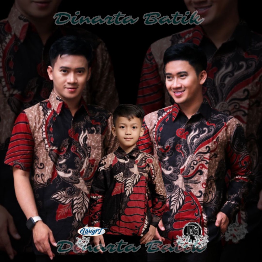 ATASAN BAJU BATIK COUPLE SET KELUARGA AYAH DAN ANAK [BISA SATUAN] HEM PRIA ANAK LENGAN PENDEK KEMEJA