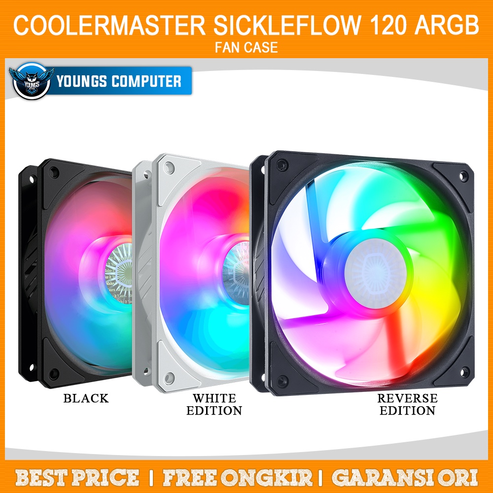 Fan Case COOLER MASTER SickleFlow 120 ARGB (Black/White/Reverse) 120MM