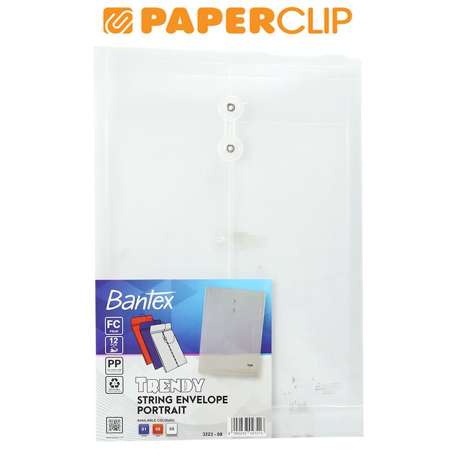 

MAP PLASTIK TALI BANTEX FOLIO PORTRAIT 3223 08 TRANSPARENT 12S