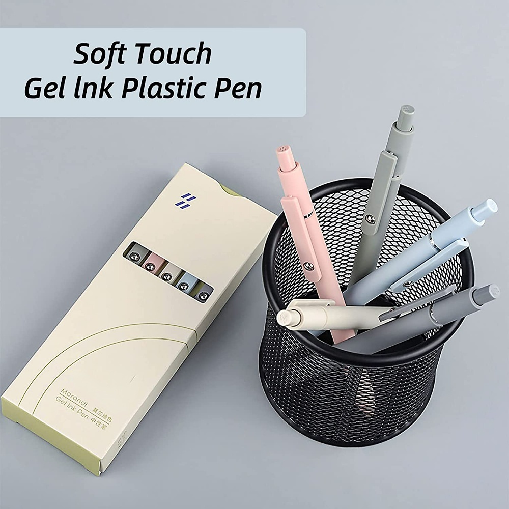 [Harga Grosir] Rolling Dekompresi Kantor Penna Alat Tulis Siswa Anti-Letih Press Pen Perlengkapan Alat Tulis Kantor Sekolah Morandi Color Press Type Neutral Pen