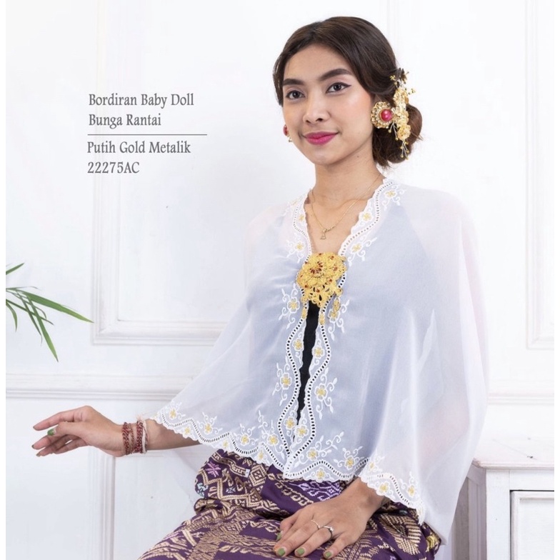 Kain kebaya bordir ukuran 1 baju