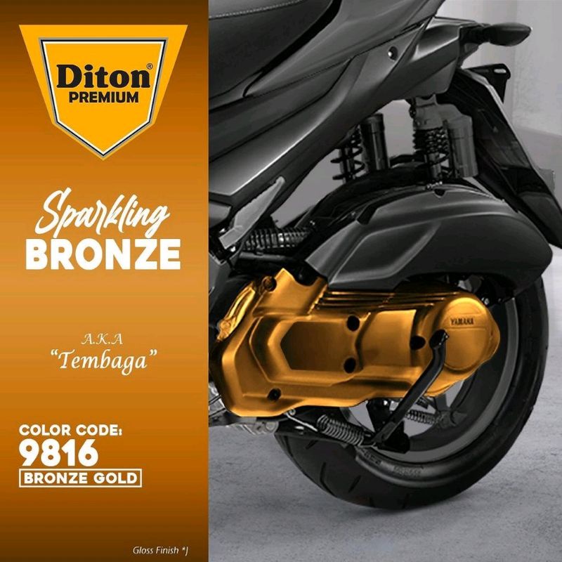 Pilok Pilox Cat Diton Premium Bronze Gold 9816 400cc Tahan Bensin Cepat Kering Cat Semprot Pylok