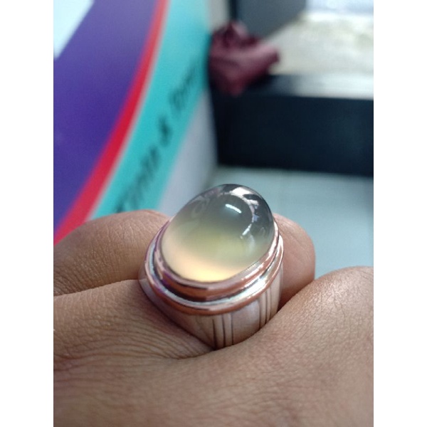 Batu akik anggur waykanan ring perak