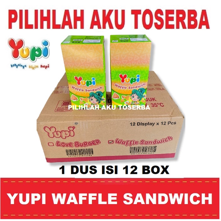 YUPI WAFFLE SANDWICH - ( HARGA 1 DUS ISI 12 BOX )
