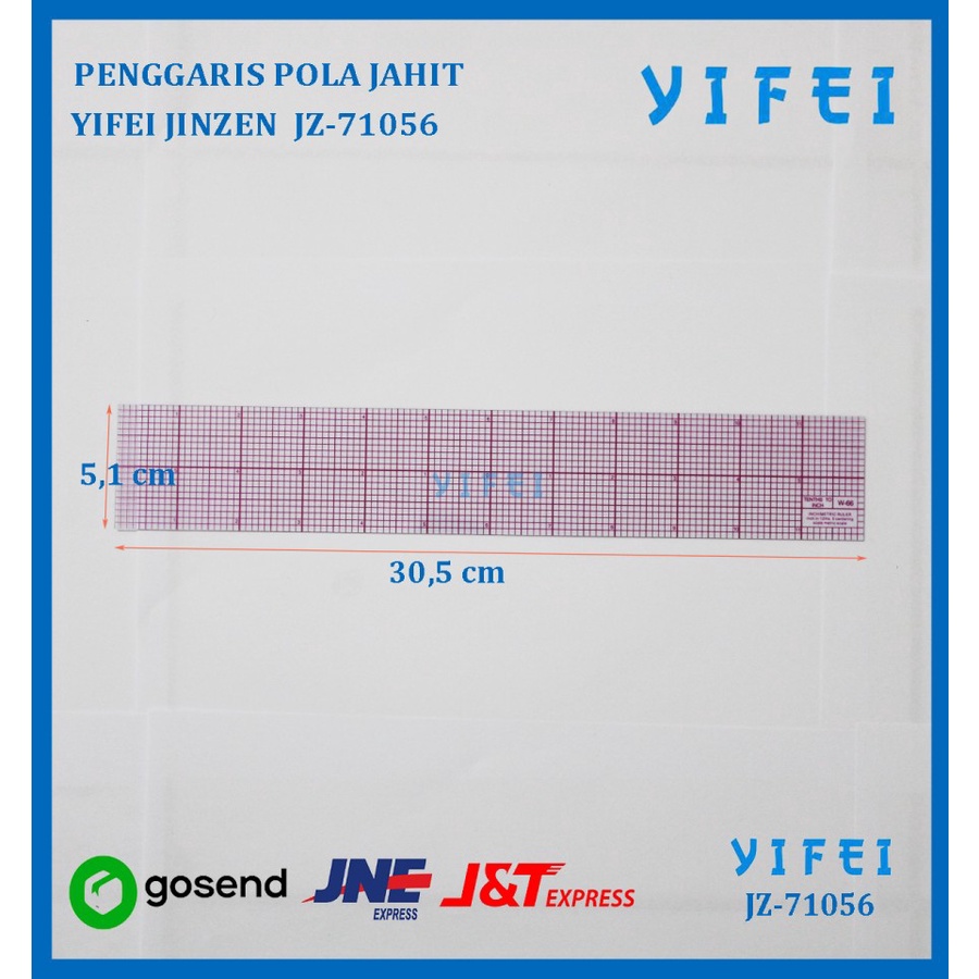 RK PENGGARIS POLA JAHIT PUTIH/PENGGARIS POLA JAHIT/PENGGARIS JAHIT YIFEI