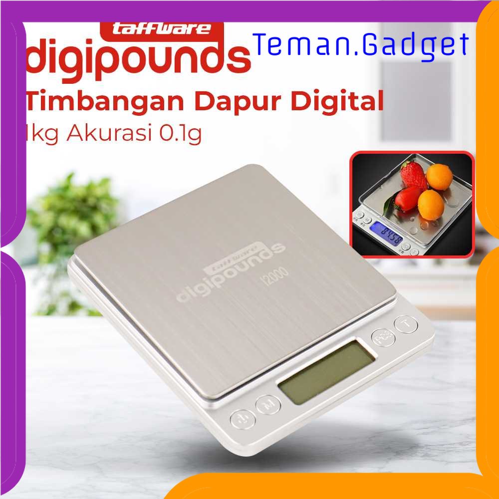 TG - DPR Taffware Digipounds Timbangan Dapur Digital Scale 1kg Akurasi 0.1g - i2000