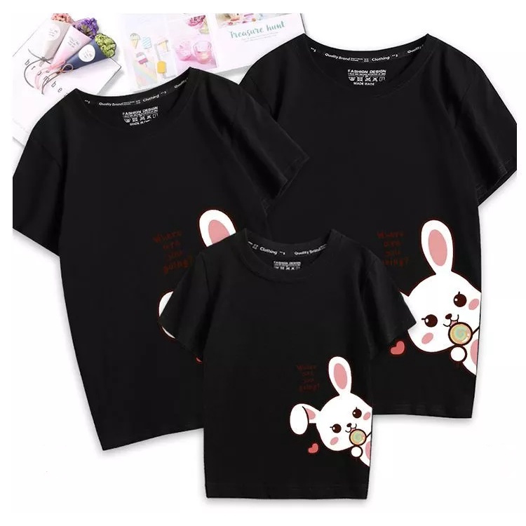 kaos couple family terbaru baju keluarga tahun baru cina kelinci pasangan keluarga kapelan merah kat