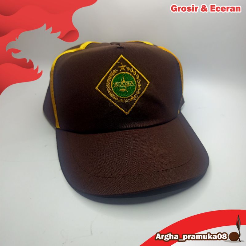 Topi Siaga Putra list Kuning Emas Bijian